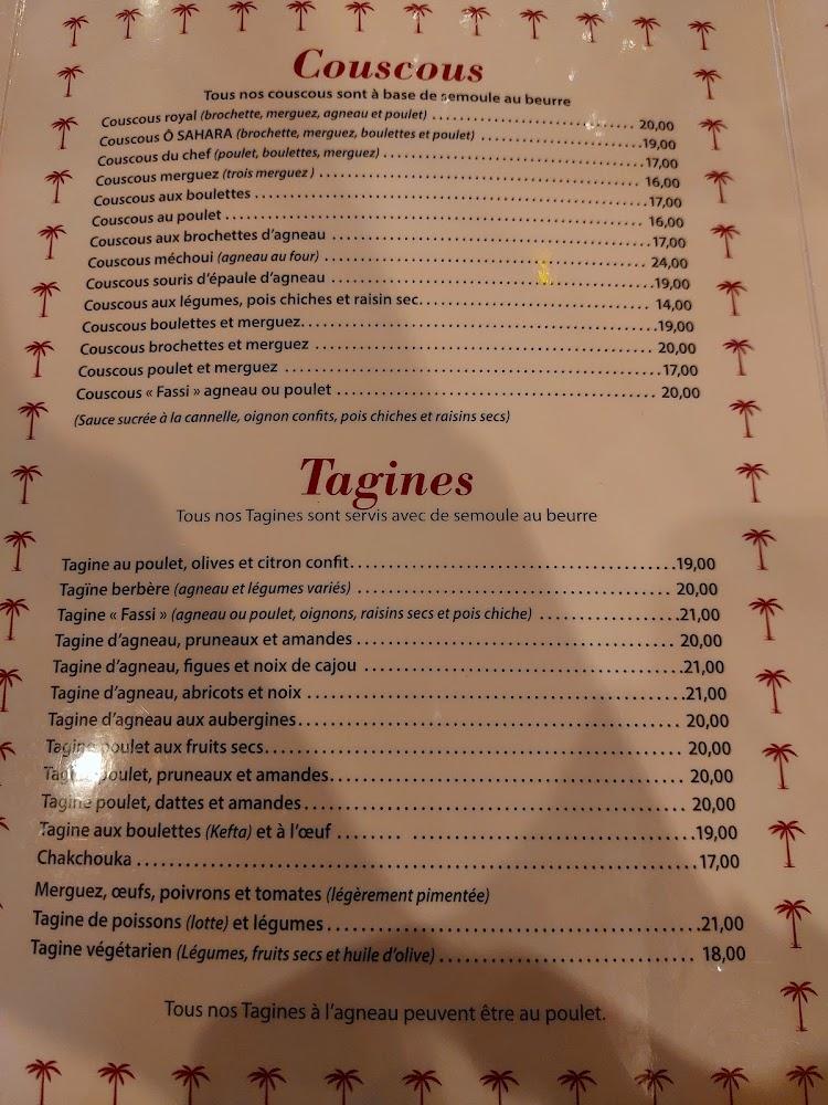 Ô'Sahara - Menu Image 3